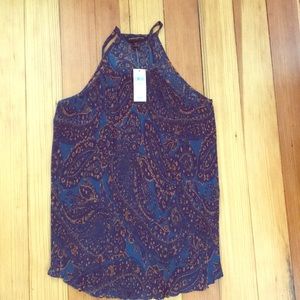 Teal and burnt orange tank top